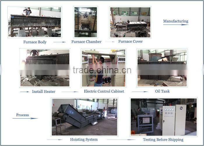 Continuous mesh belt gas carburizing quenching and tempering furnace for black screws