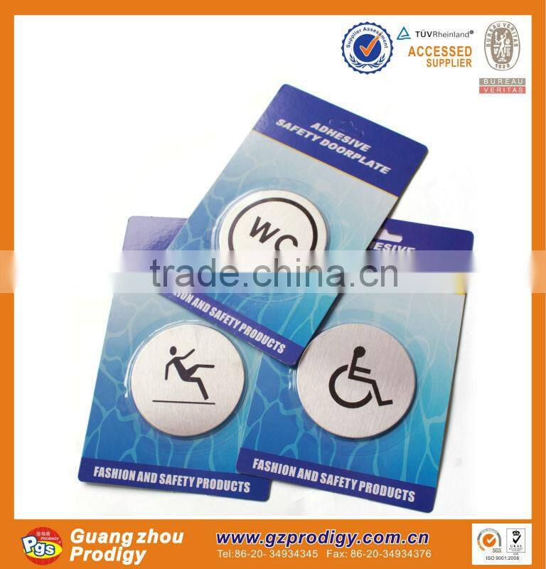 stainless steel door plate/metal door plate/warning door plate