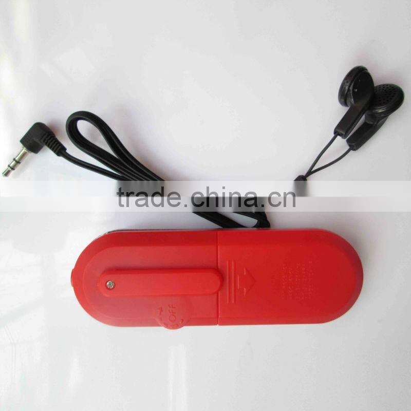 mini fm radio with led light