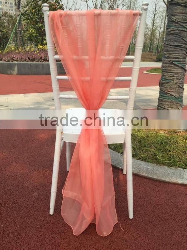 95cm organza red chair sashes wedding chair decoration