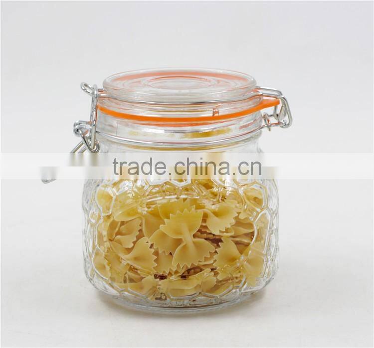 Clear Food Storage Glass Canister