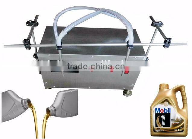 Stainles steel semi automatic electric Double nozzle engine oil filler shampoo filling machine Liquid Soap Filling Machine