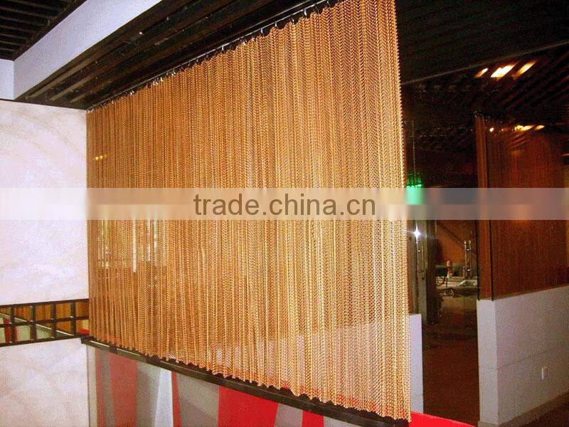 Decrotive chain link curtain/woven decoration mesh/Chain Link Mesh For Decoration (factory)