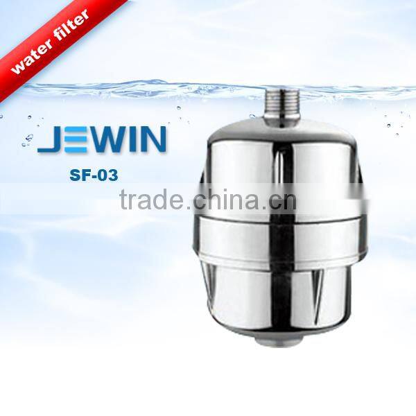 Chromed shower water filter in health and personal care