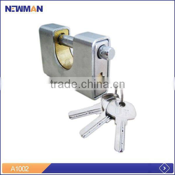 84mm titanium plated and nickle plated rectangular door lock