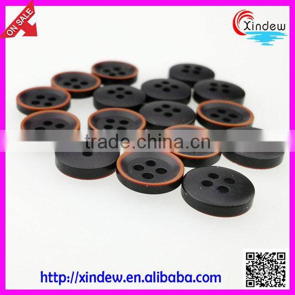 Black Plastic buttons 4-holes custom button