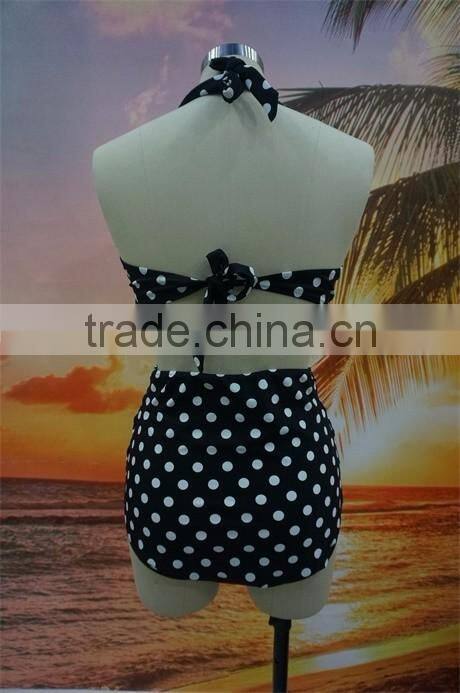 No MOQ Sexy Mature High Waist Halter Women Bikini