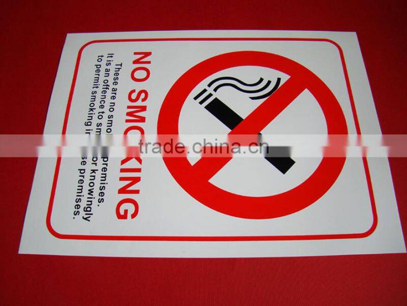 hanging construction sign with holes