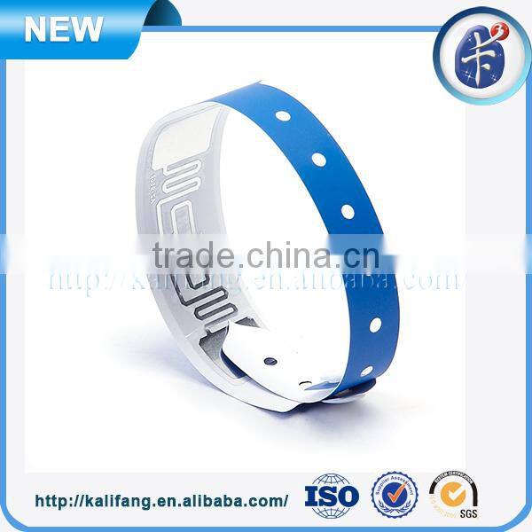 Red,Black,Yellow,Blue or customized disposable paper rfid wristband supplier