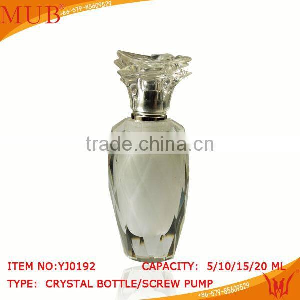 custom made red empty crystal perfume bottle