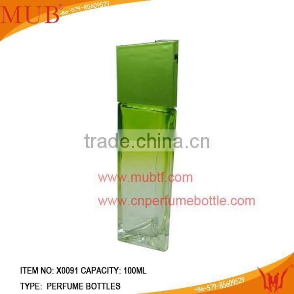High quality empty perfume glass bottle factory triangle perfume bottle