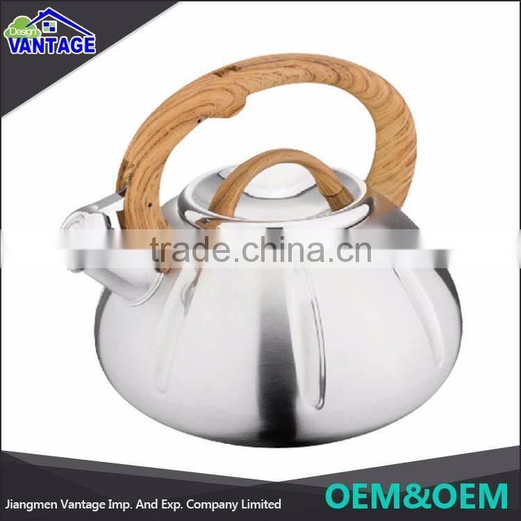 high quality cheap custom stainless steel whistling non-electric kettle