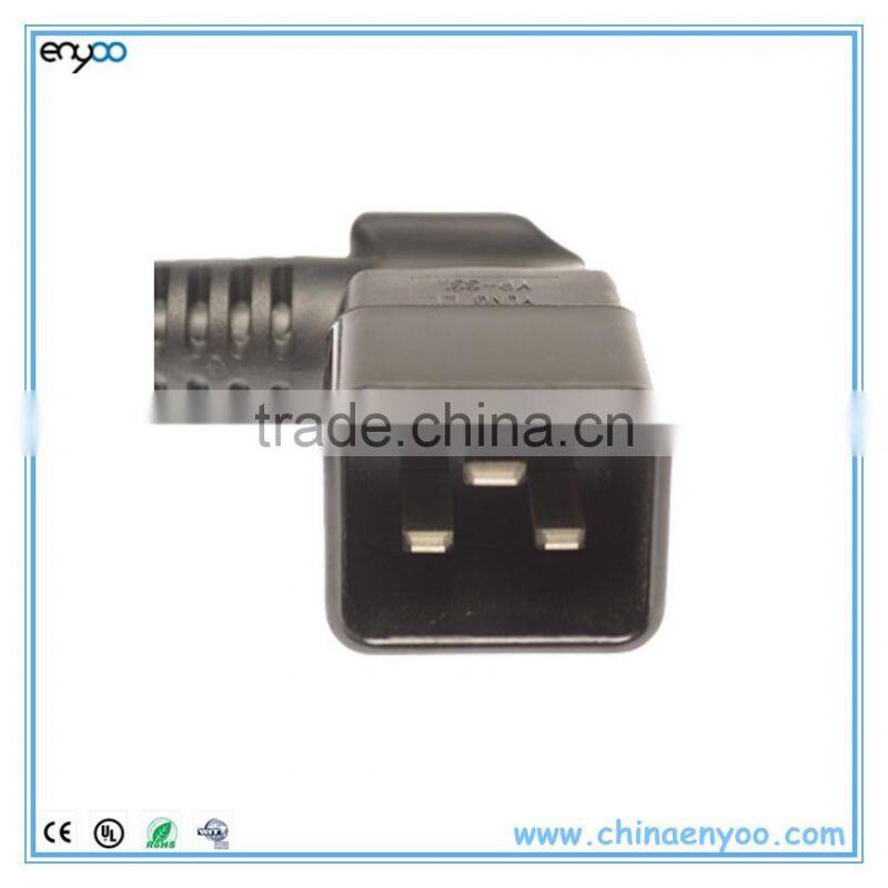 C20 Right Angle to C13 Power Cable - PC Power Cord