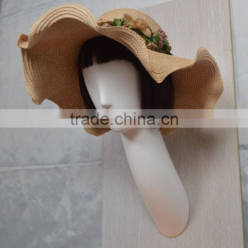 Matt White Wall mounted female mannequin head for hat and wig Shore Display