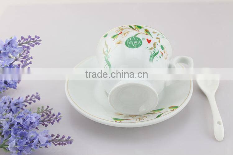 Customized printed tea cup and saucer plate wholesale tea cup set