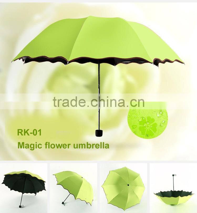 Strong Sun Flower Decoration Umbrella, Folding Umbrella