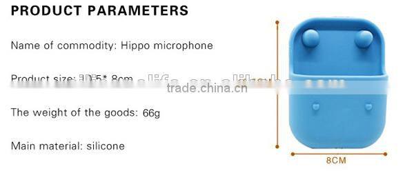 2014 Funny Hippo Shape Silicone Phone Holders