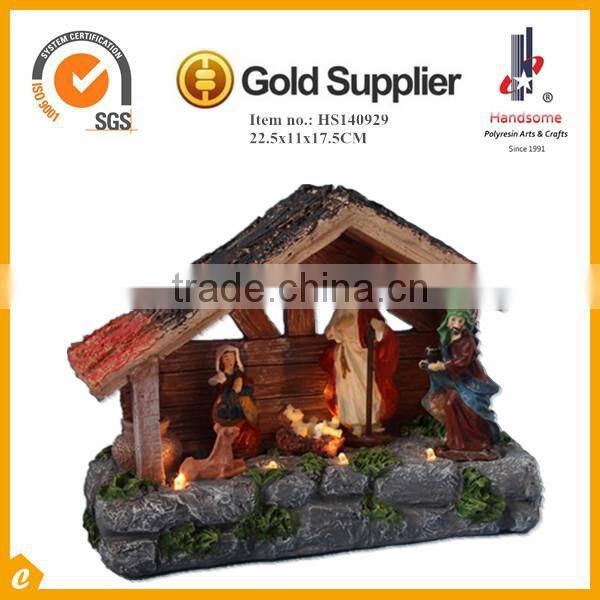 LED Christmas Village Houses with Nativity set