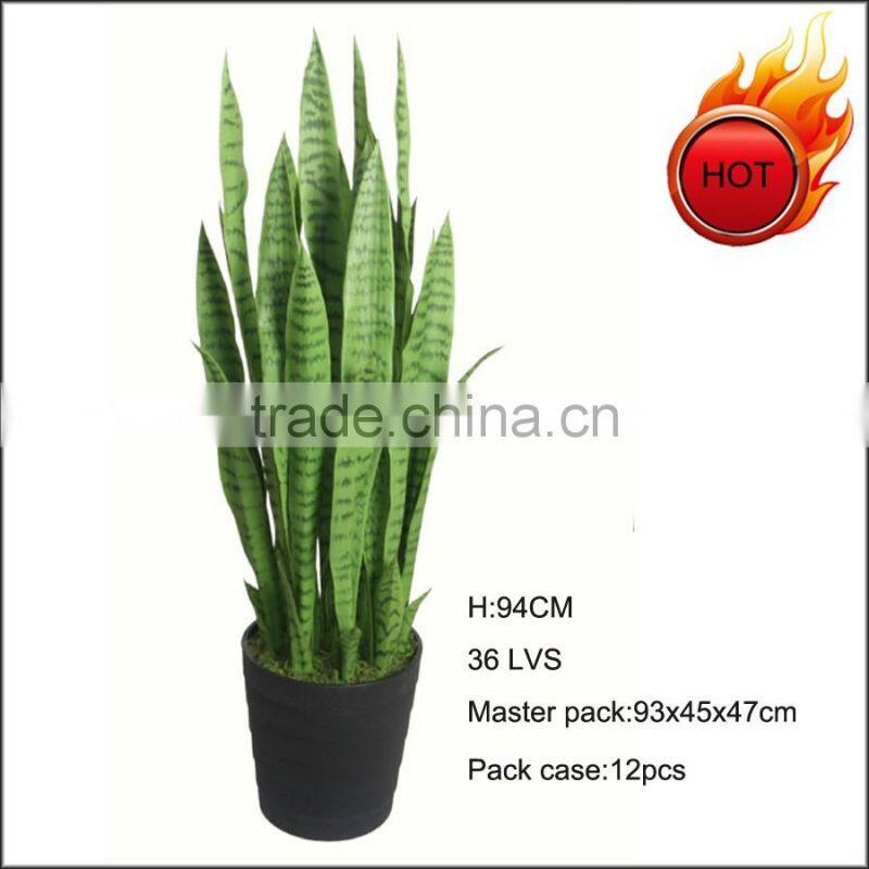 Hot sale 94cm tall landscape artificial green sansevieria plant snake plant