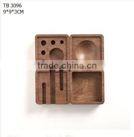 Set of 4 Modern nordic desk organizer office accessories wood mobile phone stand