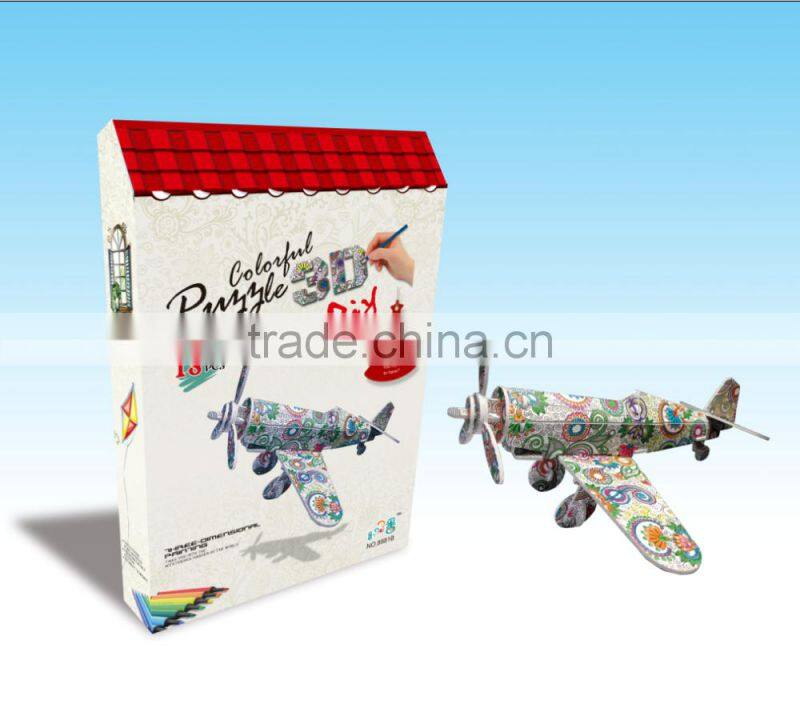 newly-developed 3D painting paper puzzle for kids LT8881D