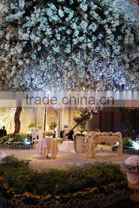 GNW FLV15 Wholesale Artificial Plastic Rose Vine for Garland used in wedding decoration