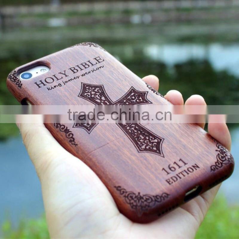Classical Chinese walnut/bamboo/rosewood/cherry/maya cartoon cell phone case for Iphone