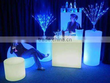 colorful led cube with rechargeable battery /led mood light cube stool