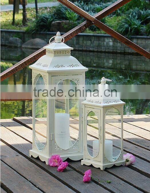 New 2017 White Vintage Style Moroccan Lantern Candle Holders