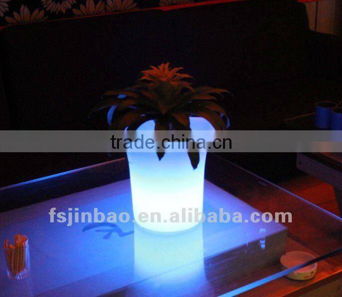 LED colorful decorative plastic flowerpot