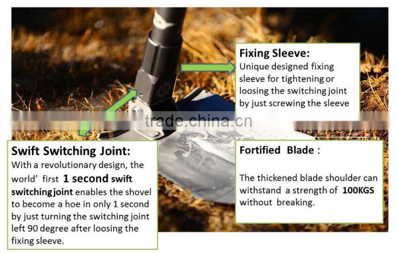 Auto Emergency Escape Tool Rescue Car Window Breaker Multifunction Shovel With More Than 20 Functions