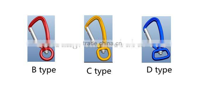 4 Different Types Ring of Colourful High Breaking Forece Locking Carabiner