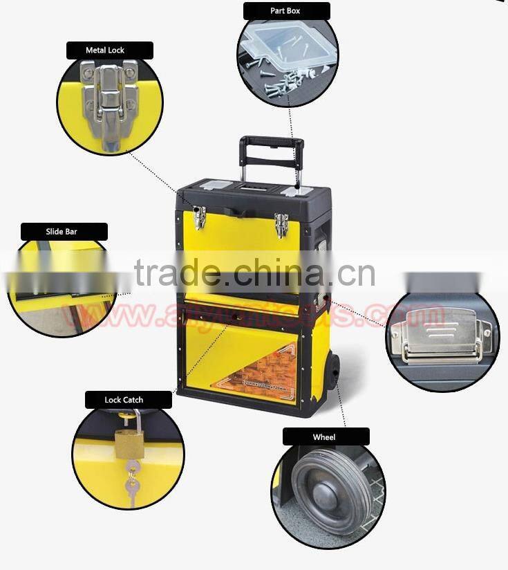 Draw-bar box Plastic box trolley case compartment tool box Pull rod case luggage