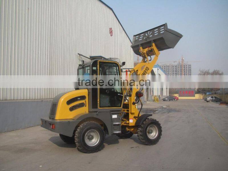 1t farm mini small front wheel loader ZL910 with 3 cylinders engine