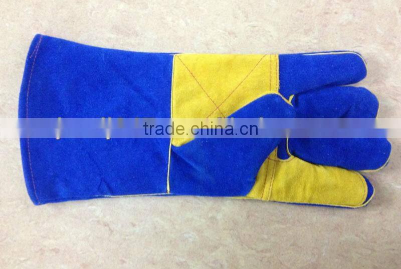 Grey Color Safety Gloves,Cow Split Leather Work Glove,Leather Welding Gloves