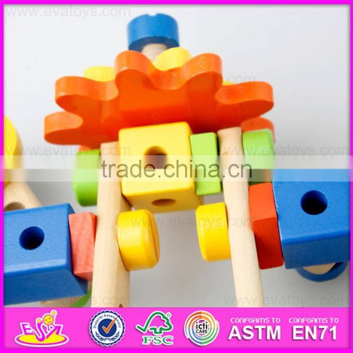 2016 new design kids changeable wooden nut toy,diy children wooden nut toy W03C021