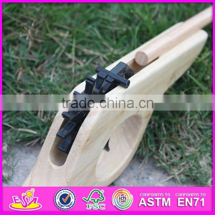 2016 wholesale cheap kids wooden toy gun W02A099