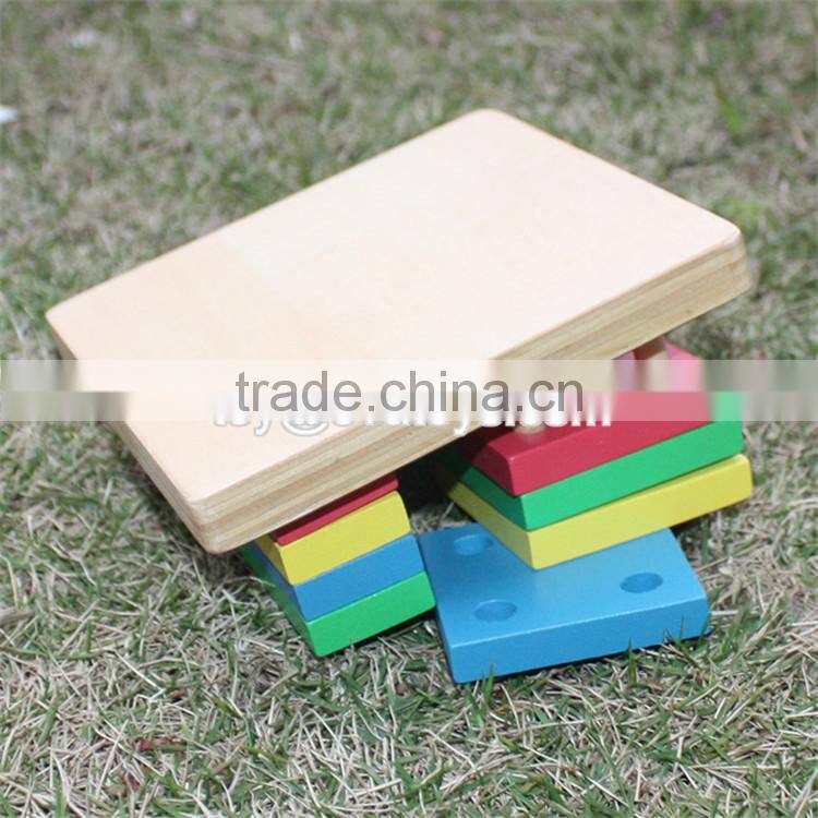 Hot sale preschool geometry shape sort toys wooden baby blocks W13D107