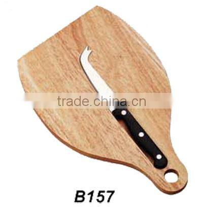 wooden cutting board with 1pcs knife