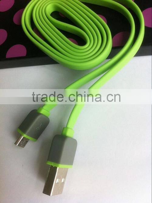 Flat USB Charging Cable Charger line for iphone 5 and Samsung