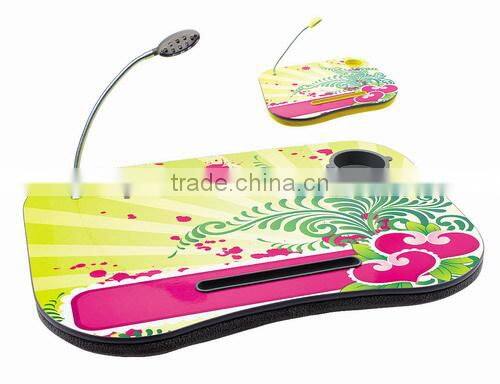 portable laptop tray with LED light, Lap Tray, lap desk laptop tray,laptop tray with cushion