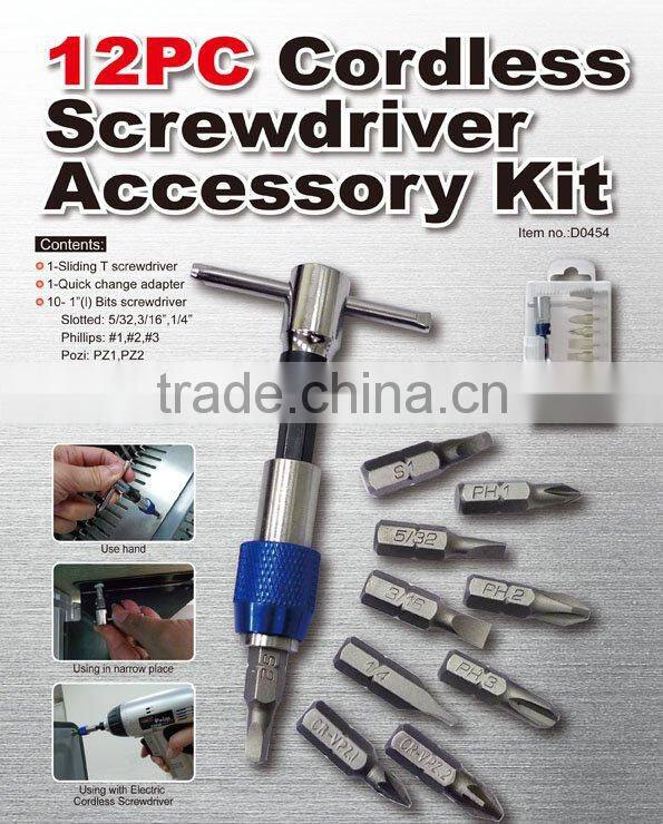 12 PC Power Bit & Accessory Kit