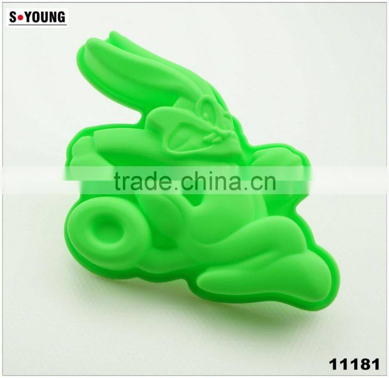11181 Funny rabbit Shaped Silicone Cake Mold