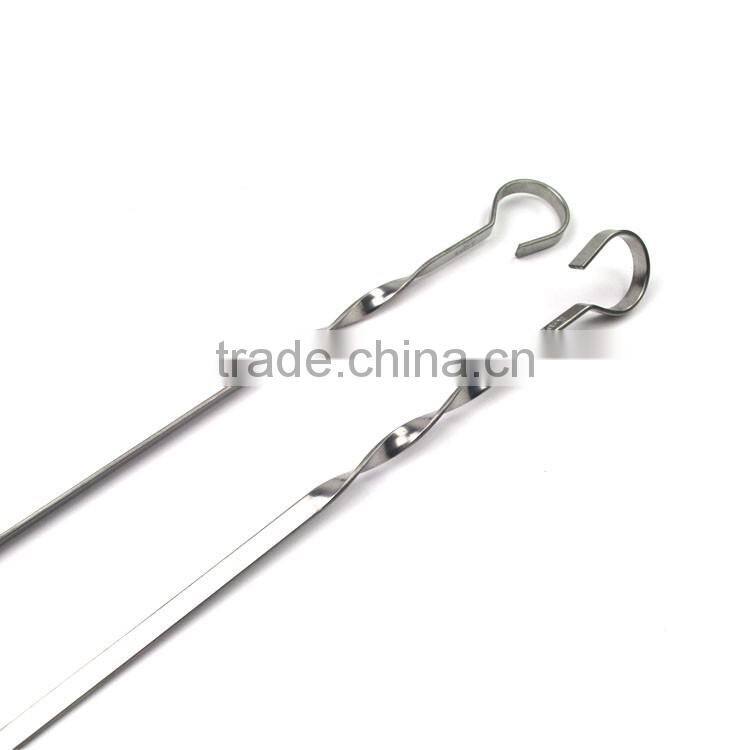 10pcs stainless steel halal kebab skewer set for barbecue grill