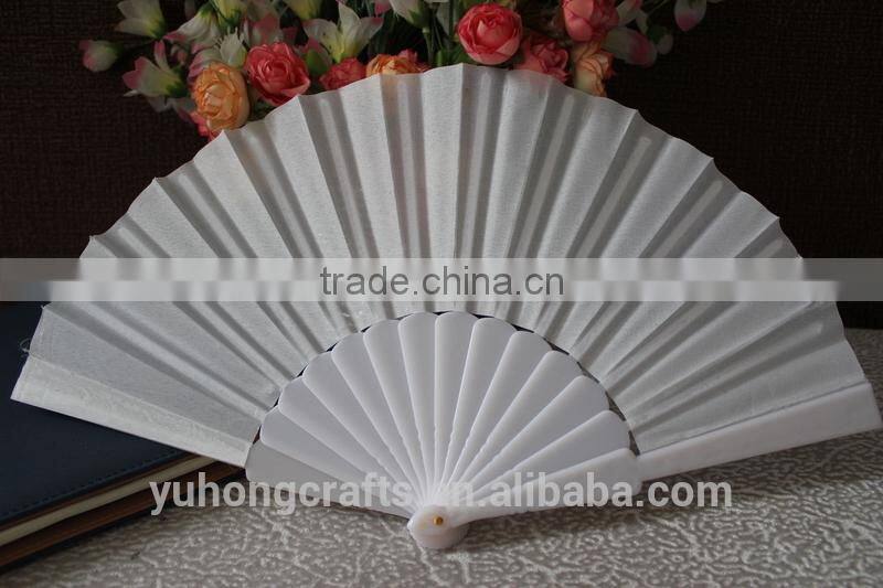 Colorful plastic wedding fan