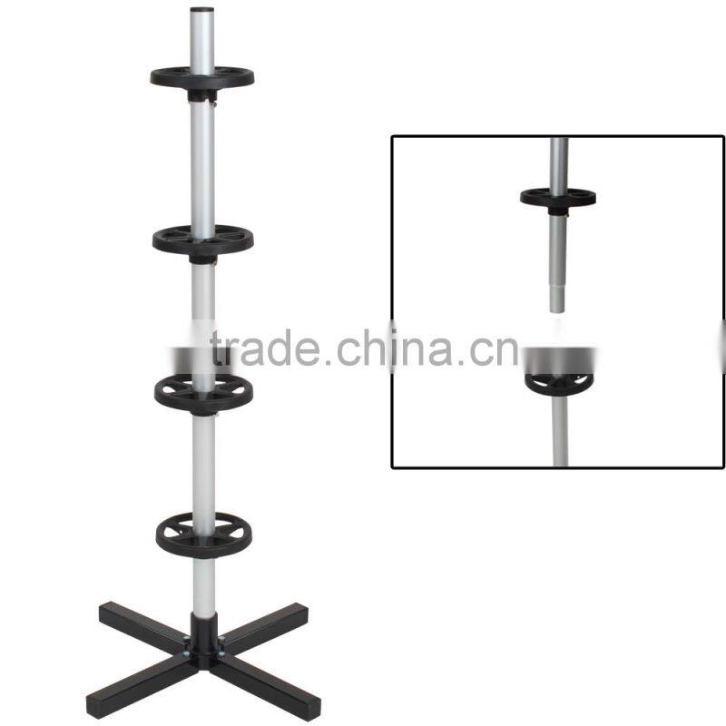 Aluminum 4 Car Wheel Display Holder Tire Stand