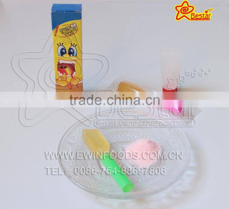 Toothbrush Lollipop With Toothpaste Sour Powder