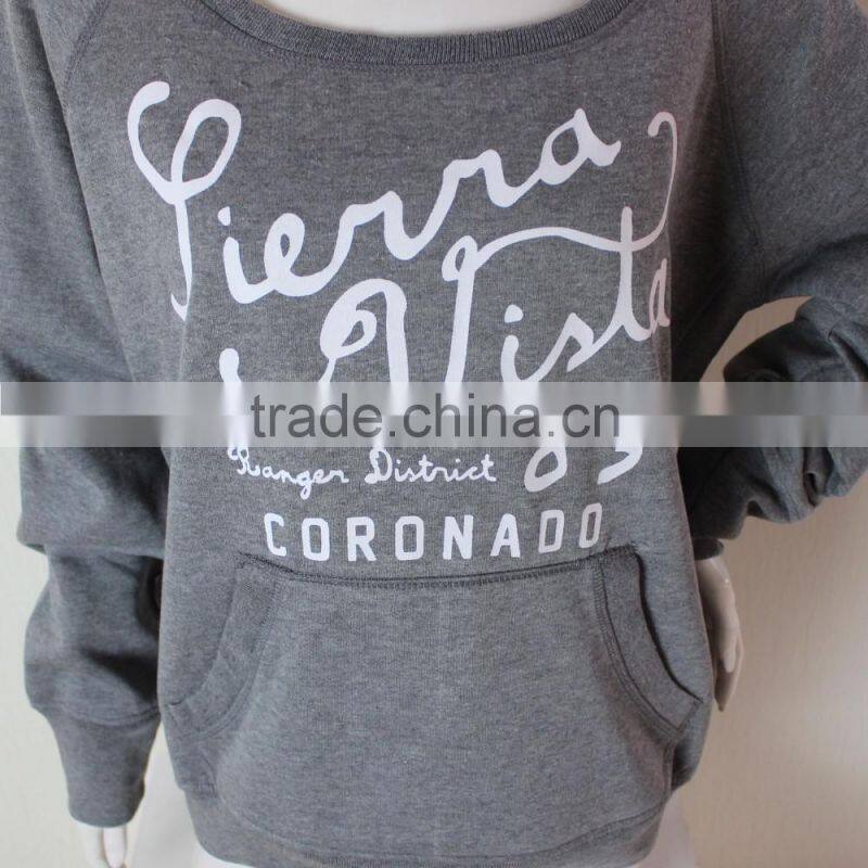 Women Fleece Hoody with Round Neck