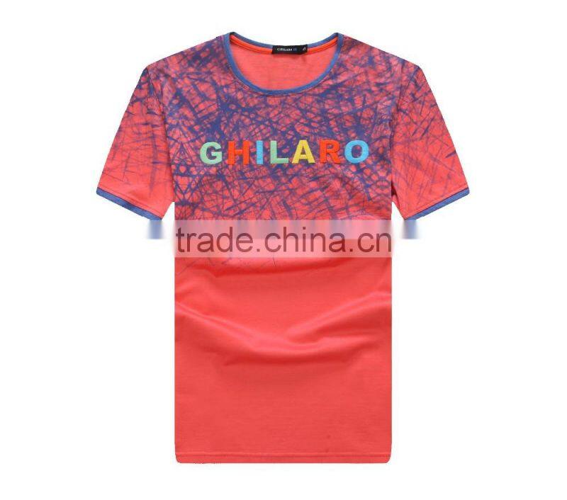 colorful simple design men solid t shirt