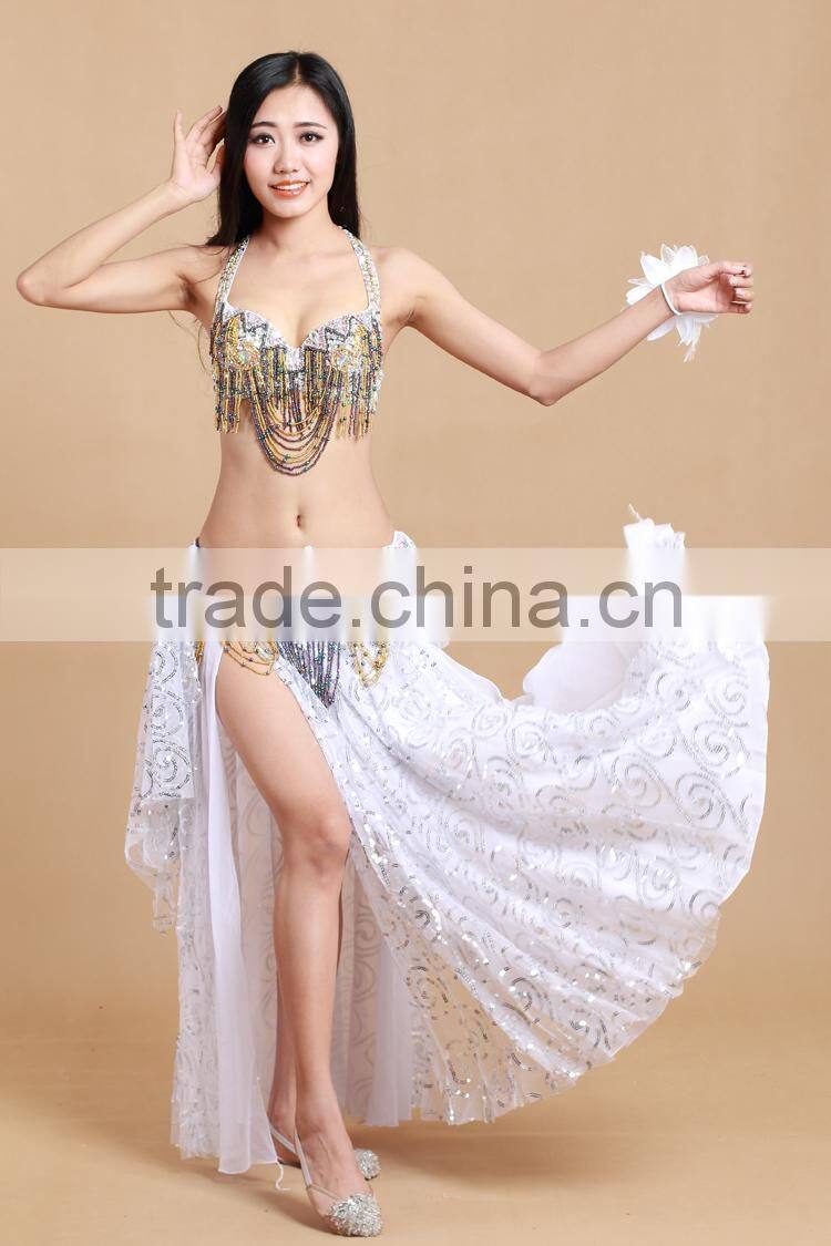High quality sequin fringe dance top belly dancewear